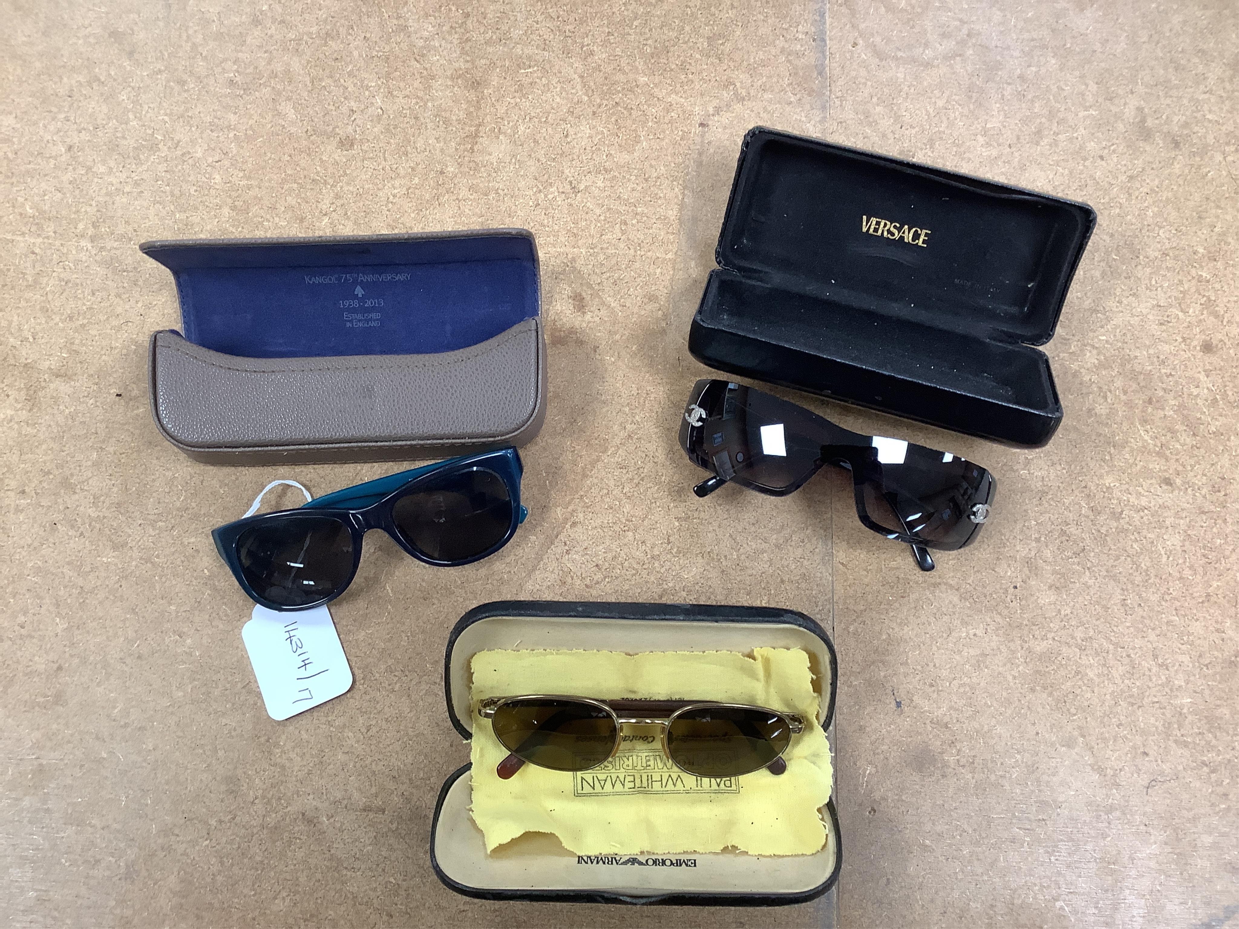 A collection of vintage Ray-Bans and other sunglasses